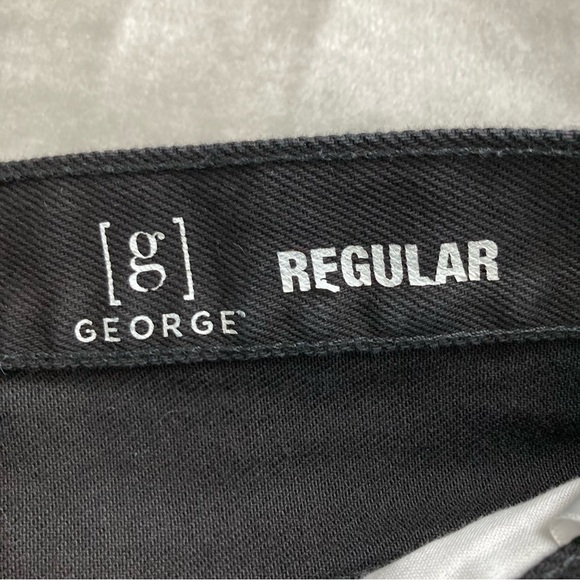 George Black Denim Regular Straight Jean Pants Heavyweight Size 32x32 - Picture 3 of 8